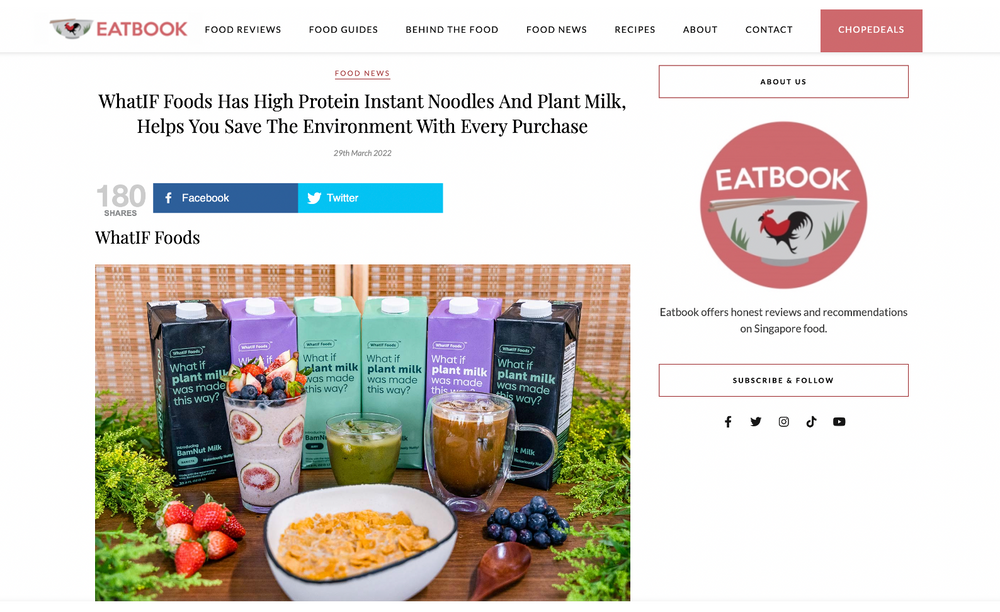 WhatIF Foods Has High Protein Instant Noodles and Plant Milk, Helps You Save The Environment With Every Purchase