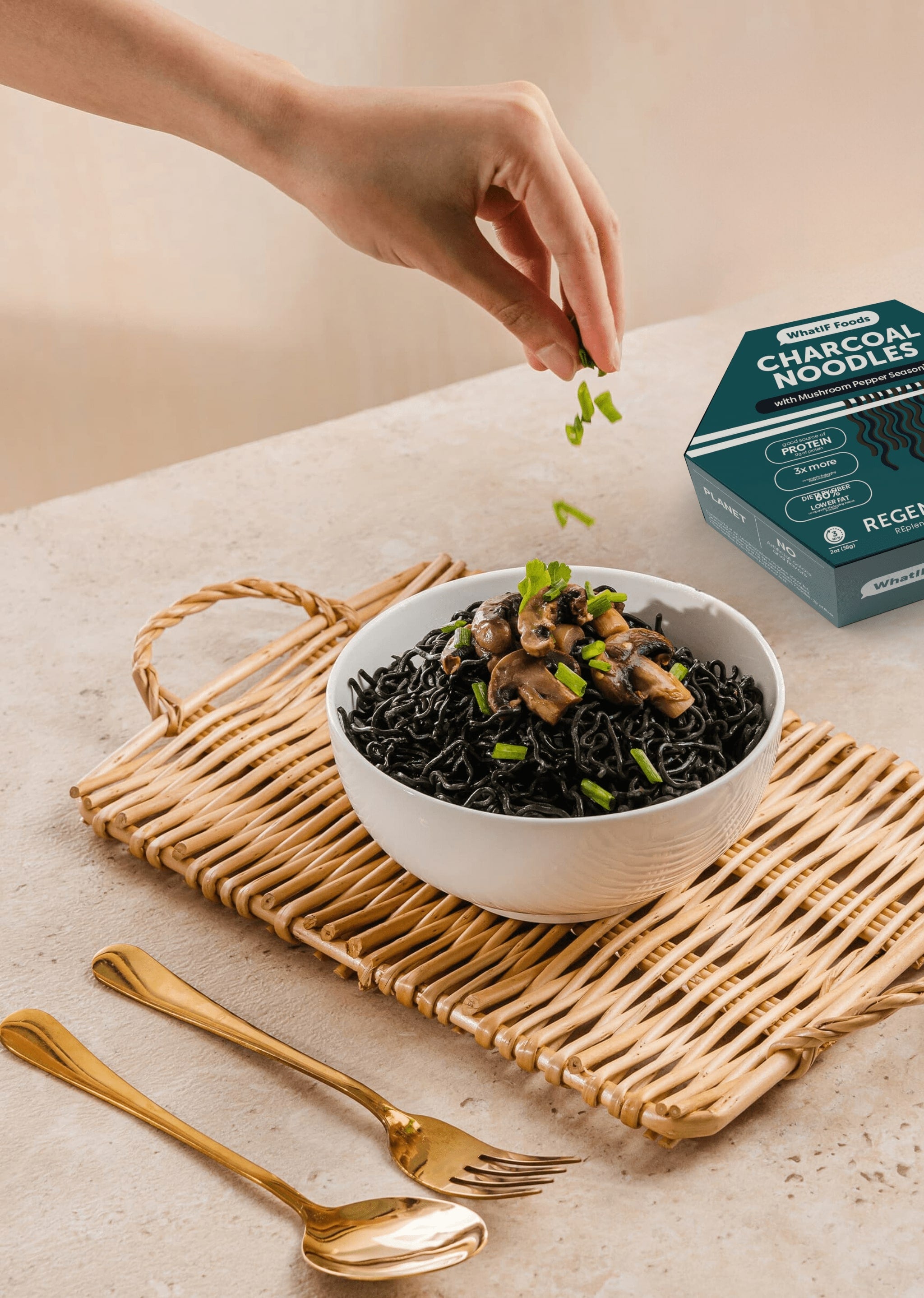 Healthy Charcoal Noodles by WhatIF Foods | Single Serve
