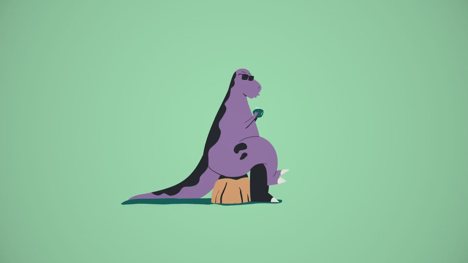 dinosaur sitting and waiting